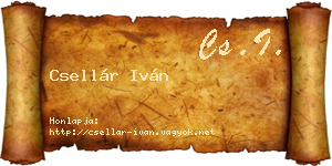 Csellár Iván névjegykártya
